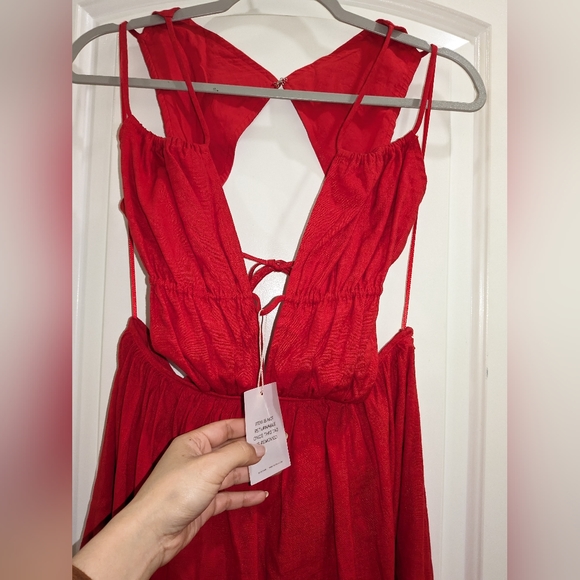 15. NWT CULT GAIA DUA LINEN-BLEND MAXI DRESS - Picture 7 of 10